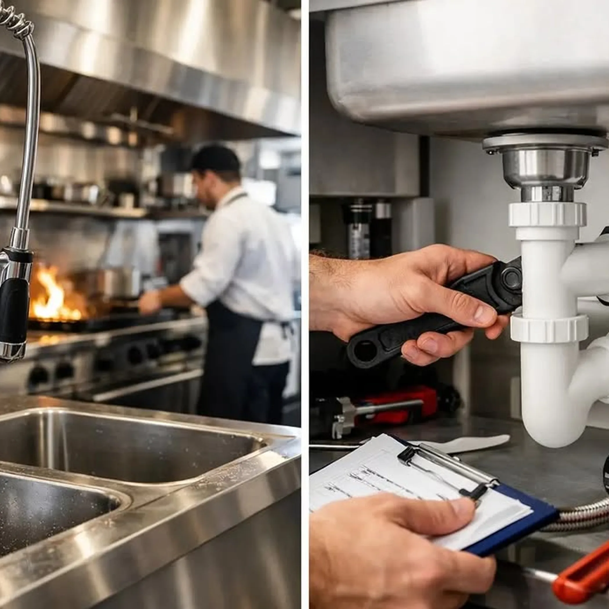 commercial kitchen plumbing installation