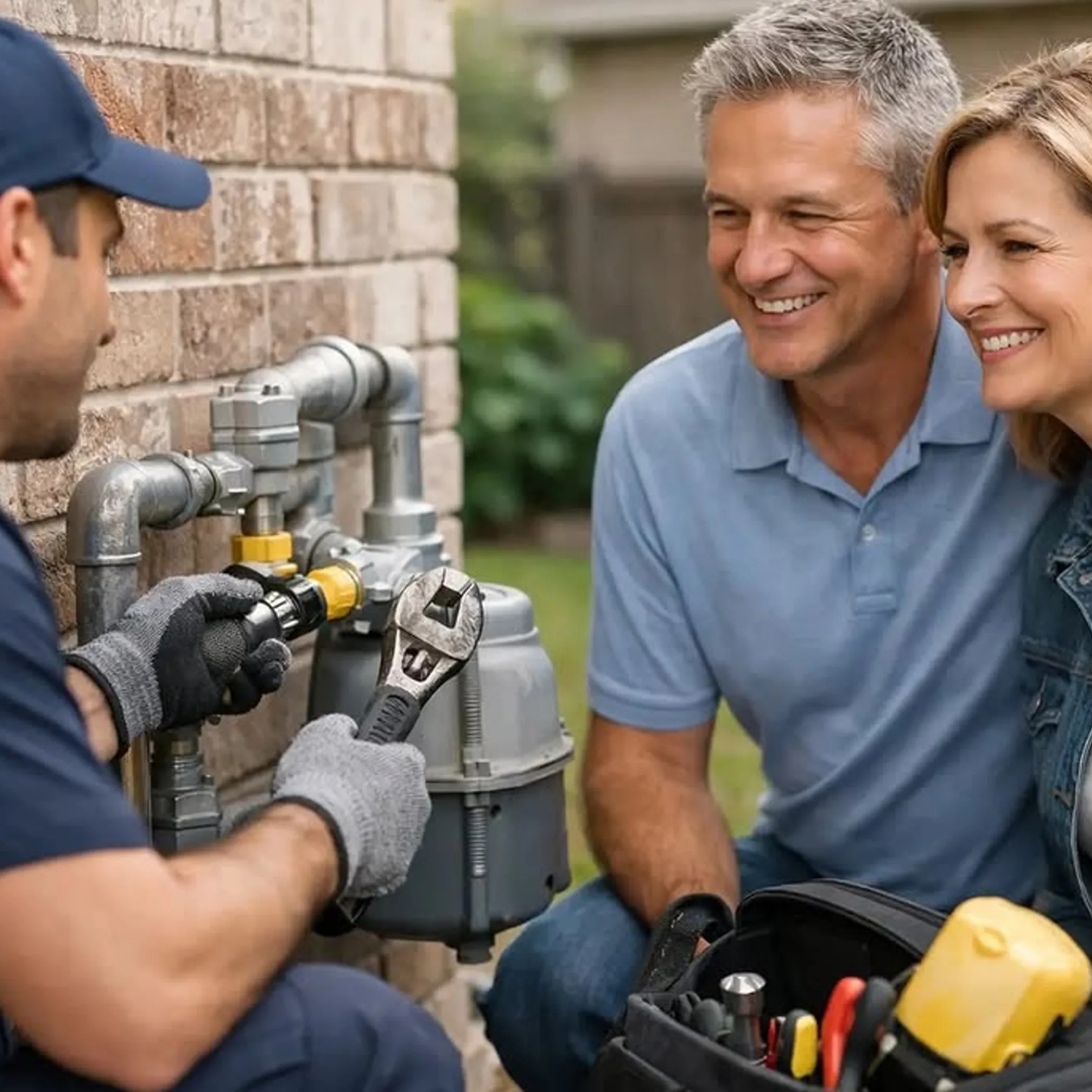 gas line inspection for leak detection